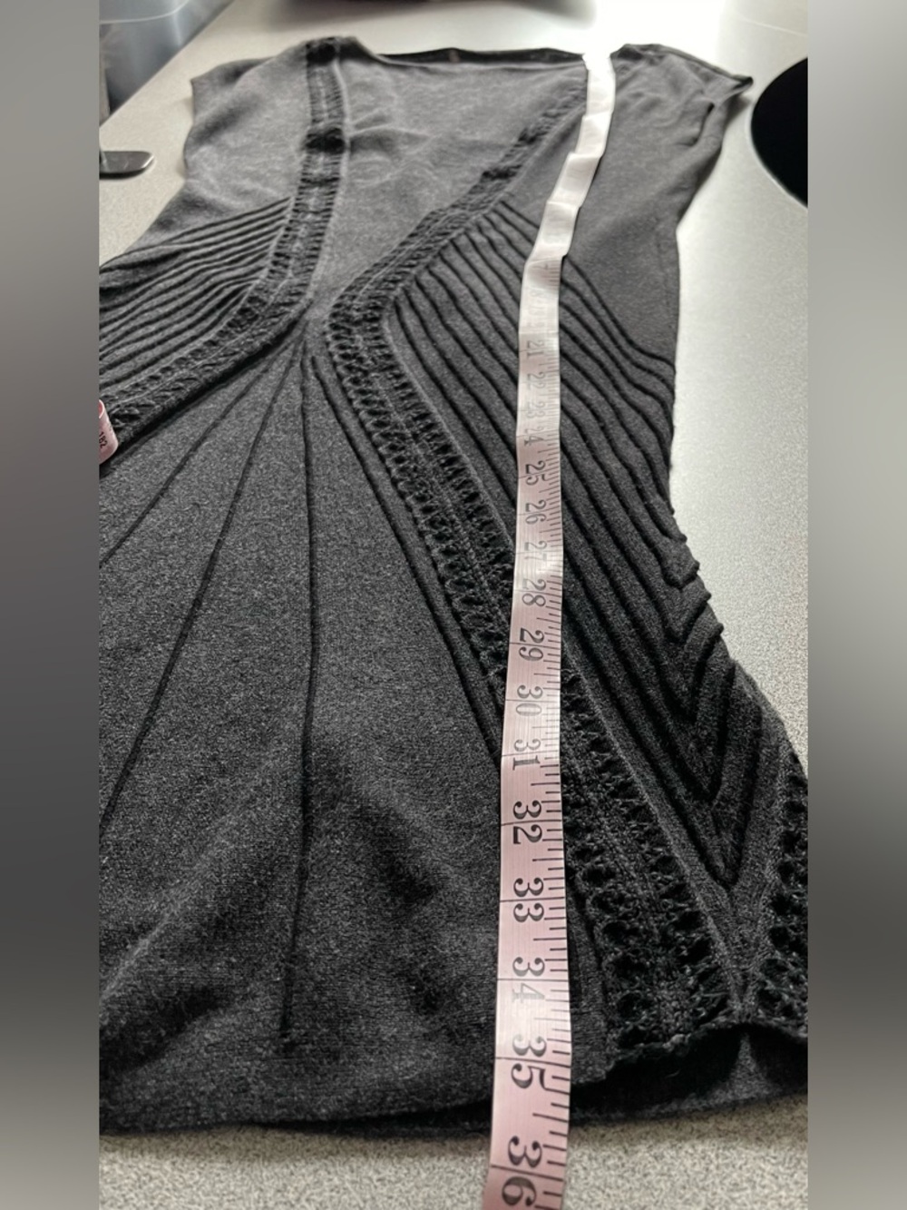 Grey & Black  Bodycon Light Knit Dress - Picture 8 of 8
